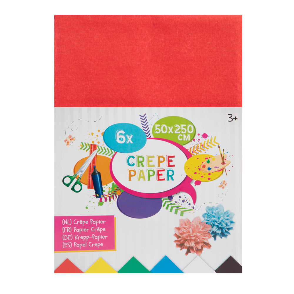 Hartie creponata Creative Craft, 6 culori, 50 x 250 cm Hartie creponata Creative Craft, 6 culori, 50 x 250 cm